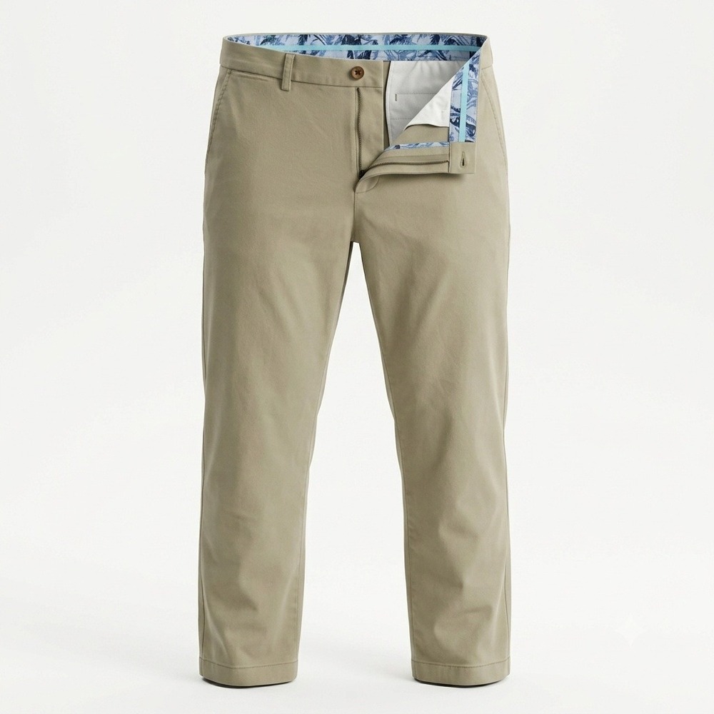 Tommy Bahama Boracay Chino Pants Khaki Tan Cotton Tencel Stretch 44x30 Mens Flat